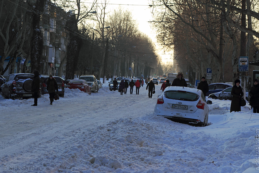 Odessa under thick snow